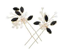 PACKOVE Bâtonnets Décoratifs pour Cheveux en Alliage de Zinc Perles et Strass, Épingles à Cheveux Style Chinois Vintage pour Coiffure Relevée, Saint-valentin
