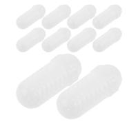 PACKOVE Boîte à Appâts de Pêche Conserve Les Appâts Frais en Plastique Blanc 10 Pièces Couvercle Sécurisé Pêche en Mer Extérieur, Compatible Crabes et Crevettes
