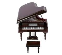 PACKOVE Boîte à Musique Portable de Piano Miniature en Plastique et Bois, Décoration de Bureau Unique et Présent d'anniversaire pour Pianiste