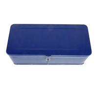 PACKOVE Boîte à Outils en Fer Épais Bleu Grosse Capacité, Organisateur Fiable et Facile à Ranger, pour Usage en Voiture ou Déplacement