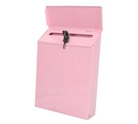 PACKOVE Boîte aux Lettres Murale en Fer Rose Serrure, Design Créatif et Simple, Protège Le Courrier, pour Maison ou Entreprises