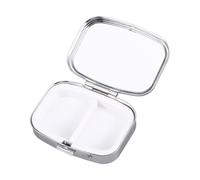 PACKOVE Boîte De 2 Pièces 2 Pilulier Portatif Récipient Cas Étui Métallique Silver