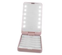 PACKOVE boîte de rangement pour les cils accessoires organisateur de cils cas de miroir de cils porte-cils faux cils porte-étui à cils trousse de maquillage abdos Golden