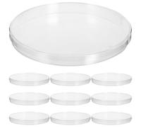 PACKOVE Boîtes de Petri 14,3 Cm Stériles Lot de 10 en Plastique Transparent avec Couvercles, Grosse Capacité pour Culture et Expériences de Laboratoire Avancées