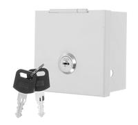 PACKOVE Boitier Cache Prise Murale en Fer Verrouillable et Résistant aux Intempéries, Boîte de Jonction Extérieure pour Protéger les Connections Électriques