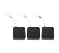 PACKOVE Boîtier de Câble Antivol Rétractable Noir Verrouillage Double 3pcs en Acier et Abs Câble Télescopique de 1 Mètre pour Sécurité et Polyvalence