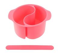 PACKOVE Bol de Cire en Silicone Rose 400ml Réutilisable et Précision Mixage pour Épilation avec Spatule et Bâton Mélangeur pour Salons et Débutants
