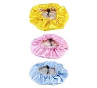 PACKOVE Bonnet de Nuit en Satin Respirant pour Garçon et Filles, 3 Pièces Cordon Ajustable, Maintien Coiffure Fraîche, pour Sommeil Confortable