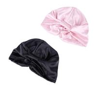 PACKOVE Bonnets De Nuit En Satin Double Couche 2 Pcs Grand Taille Protection Cheveux Frisés Tresses Femmes Sommeil Nocturne Légère Respirante