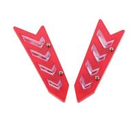 PACKOVE Booster de Pression pour Essuie-glace 2pcs en Abs Rouge, Solide et Résistant aux Intempéries, Améliore L'essuyage Stable du Pare-brise Meilleure Visibilité