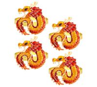 PACKOVE Boucles de Serviette Décoration de Table en Alliage Lot de 4 Forme Dragon Accessoires Élégants et Uniques pour Dîner Formel et Réunions Familiales