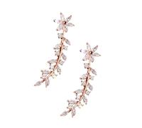 PACKOVE Boucles d'Oreilles Grimpantes de Fleur Manchette d'Oreille pour Femmes Style Élégant Non Perçantes pour et Fêtes Design Unique