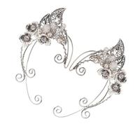 PACKOVE Boucles Oreilles Elfes Non Percées Manchettes D'oreilles en Métal Argenté Accessoires de Mode pour Soirées et Événements