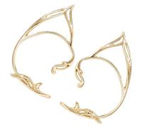 PACKOVE Boucles Oreilles Manchettes Géométriques Dorées pour Femmes Design Ajouré Léger sans Piercing Bijoux Oreille Fée et Polyvalents