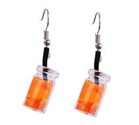 PACKOVE Boucles Oreilles Pendantes Femme Orange Créatives Drôles Durables pour Fête et Usage Quotidien