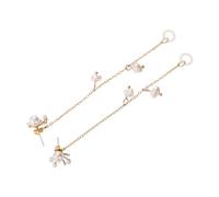 PACKOVE Boucles Oreilles Simples Perles Avec Chaîne Anti-perte Et Anneau Silicone Pour Écouteurs Sports Et Voyages