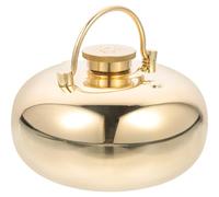 PACKOVE Bouillotte Portable en Laiton 0,8l Isolation Thermique, Design Compact pour Se Réchauffer Lit en Hiver, pour Famille et Copines