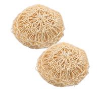 PACKOVE Boule de Bain Exfoliante en Sisal 2Pcs Éponge Bain Anti Solide pour Massage et Nettoyage
