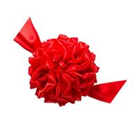 PACKOVE Boule de Fleurs en Tissu Rouge Décoration Festive et Élégante Facile à Transporter 25 Cm pour Cérémonie et Événements pour Mariage et Fête