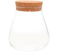 PACKOVE Bouteille Vide Soi-même en Verre Épais Bouchon en Bois, Bouteille de Paysage Créative pour Micro-Paysage, Rangement Pratique et Décoration Maison Élégante
