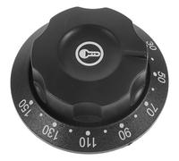 PACKOVE Bouton de Thermostat à Plastique Noir pour Four et Friteuse, Régulateur de Température Précis Protection la Surchauffe, Pièce de Remplacement