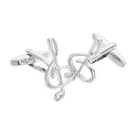 PACKOVE Boutons de Manchette Musicaux pour Homme, Métal Plaqué Épais, Motif Note de Musique, 1 Paire, Accessoires Élégants pour Chemise à Poignets Mousquetaires, Mariage et Tenue