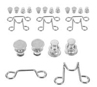 PACKOVE Boutons de Réglage de Taille pour Pantalon Jean sans Couture 4 Pièces Argenté 27 Mm, Boucles de Ceinture Réglables Résistantes, Accessoires Couture pour Ajusteur de Jeans