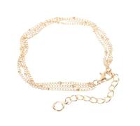 PACKOVE Bracelet à Billes Bracelet à Plusieurs Rangs Réglable Or en Alliage, Style Simple Rétro Punk, pour Mamans et Filles, Accessoires Photo de Rue, Fête des Pères