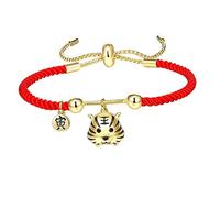 PACKOVE Bracelet Corde Rouge Avec Amulette Tigre Pour Année Du Tigre Accessoire De Pour Offrir Lors Des Fêtes Chinoises