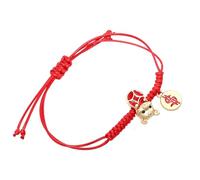 PACKOVE Bracelet en Cordon Rouge Ajustable pour Garçon et Filles et Personnes Nées L'année du Tigre, Alliage Solide Protecteur, Présent pour Anniversaire ou Fête