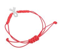 PACKOVE Bracelet Rouge D'identification Médicale En Polyester Tissé à La Main, Bracelet D'alerte D'urgence Pour Femme, Accessoires De Sensibilisation Aux Maladies Cardiaques, Confort, Usage Quotidien