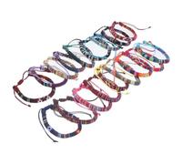 PACKOVE Bracelet Tissé Bohème Ajustable En Corde Cirée Colorée Pour Adolescents, Style Plage Et Surf, Lot De 18 Set De Pièces Multicolores, Bracelet D’amitié Résistant à L’usure