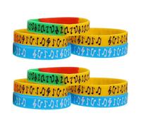 PACKOVE Bracelets en Silicone pour Concert Musique Électrique, Design Notes Musicales Classiques, Confortable à Porter, Lot de 10 Pièces Festival Musical