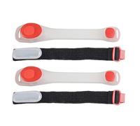 PACKOVE Brassards de Sécurité LED Lumineux Rouge, Légers et Faciles à Utiliser en PVC et Abs, Jogging Cyclisme, Pack de 2 Pièces