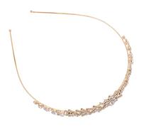 PACKOVE Bridal Wedding Headband With Rhinestones Elegant Crown Design Secure Claw Chain Fit Compatible With All Hair Types Hair Accessory For Weddings Proms And Parties