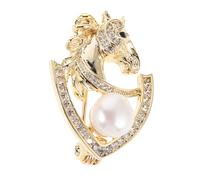 PACKOVE Broche Épingle De Sûreté Avec Perles Broche Badge Élégante Dame Robe Élégante Vintage Animal Épinglette Perles D Douce