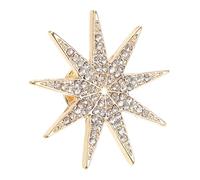 PACKOVE Broche Vintage Étoile à Six Branches en Alliage Strass, Accessoire Femme Rétro pour Vêtements, Épingle de Revers Élégante, Bijou Décoratif pour Tenue Festive, Présent Amies