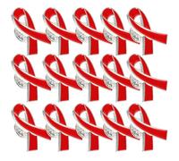 PACKOVE Broches Ruban Rouge 30 Unités, Insignes à Épingler pour Activités Spéciales et Sensibilisation Cancer du Sein