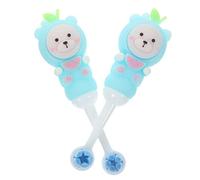 PACKOVE Brosse à Dents pour Garçon et Filles 0-9 Lot de 2 Poils Souples Motif Ours Mignon Conçue Nettoyage Doux Tout-Petits Accessoire de Soins Dentaires Garçon et Filles