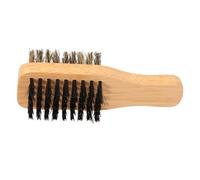 PACKOVE Brosse Peigne à Barbe Double Face 1 Petit Format Poils Sanglier Naturel Homme Soin Barbe Entretien Quotidien Bois De Hêtre