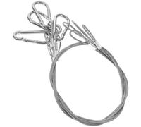 PACKOVE Câble de Sécurité en Acier Inoxydable Boucles, Câble Antivol Robuste 2.0mm X 480mm 4pcs pour Éclairage de Scène et Équipements Suspendus