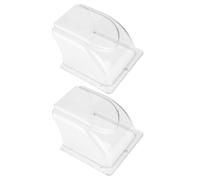 PACKOVE Cache de Sonnette Extérieure en PC Protection Pluie, Lot de 2 Pièces, Housse Transparente pour Interrupteur de Porte, pour Usage Extérieur