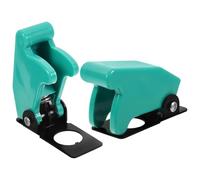 PACKOVE Cache-interrupteur Basculant 12mm Vert, Lot de 2 Protections Rabattables pour Interrupteurs à Bascule, Plaque de Recouvrement Anti-poussière, Protection Industrielle les Chocs