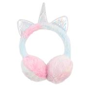 PACKOVE Cache-oreilles Pour Garçon Et En Peluche Cache-oreilles D'hiver Et Chaud Protection Froid Modèle Licorne Couleur Argentée Et Bleue