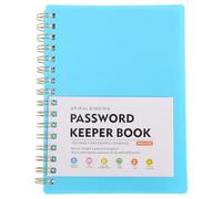 PACKOVE Carnet de Mots de Passe à Spirale, Index Alphabétique Bleu Ciel, Registre de Connexion pour Cadeau et Usage Personnel