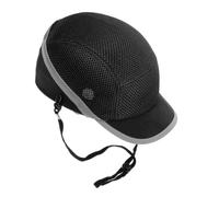 PACKOVE Casquette de Chantier Casque de Travailleur en PE Noir, Style Baseball, Protection, Évacuation Rapide Transpiration, pour Hommes et Femmes, Usine et Atelier