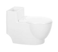 PACKOVE Cendrier Mural Forme Toilette Compact et Design Vent PP et Acier Inoxydable Installation sans Perçage pour Intérieur et Fumeurs Petit Espace