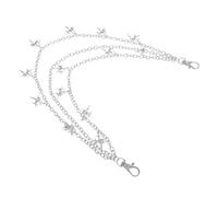 PACKOVE Chaîne de Pantalon Métal Multi-couches Punk avec Pendentif Étoile Accessoire Unisexe pour Jeans Pantalons et Jupes Style Mode et Polyvalent