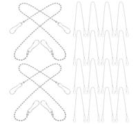 PACKOVE Chaîne Suspendre 28 Cm en Métal Robuste, Lot de 24 Pièces avec Crochets Intégrés, pour Jardinières, Panneaux et Décorations D’intérieur et Extérieur