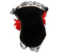 PACKOVE Chapeau de pirate qui joue un rôle accessoires de costumes de pirates Accessoire de costume d'Halloween velours Noir